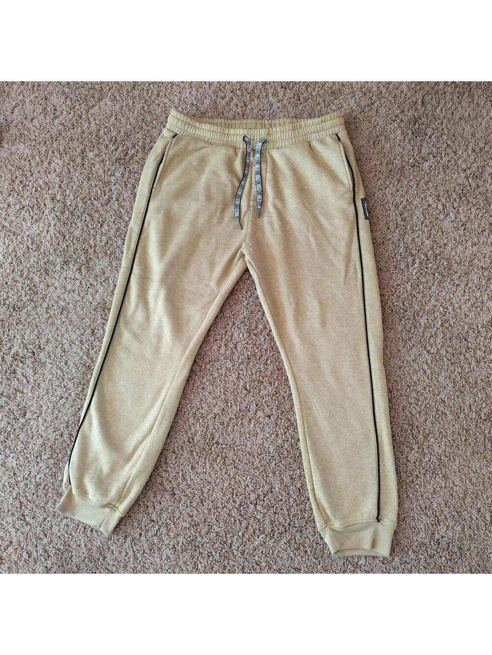 Ecko Unltd Tan Men's jogger sweatpants urban streetwear Comfort Size XL